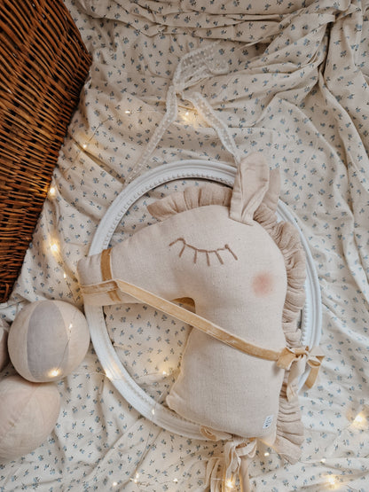 Handmade Cotton Hobby Horse – Ride-On Stick Toy