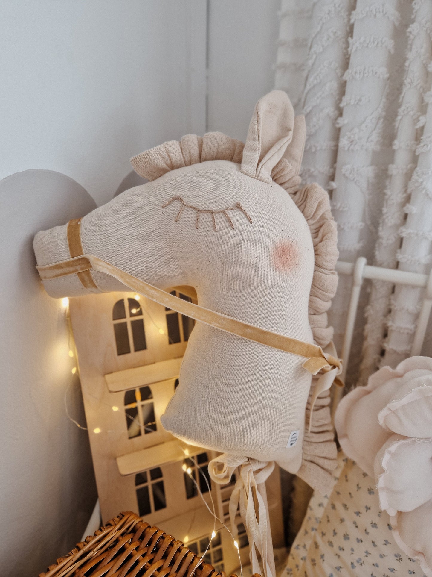 Handmade Cotton Hobby Horse – Ride-On Stick Toy