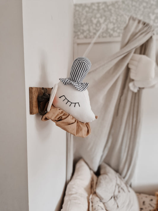 Mouse nursery decor, animal head hanging decoration