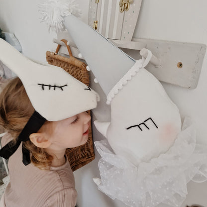 Hanging Moon decoration, Moon pillow with hat