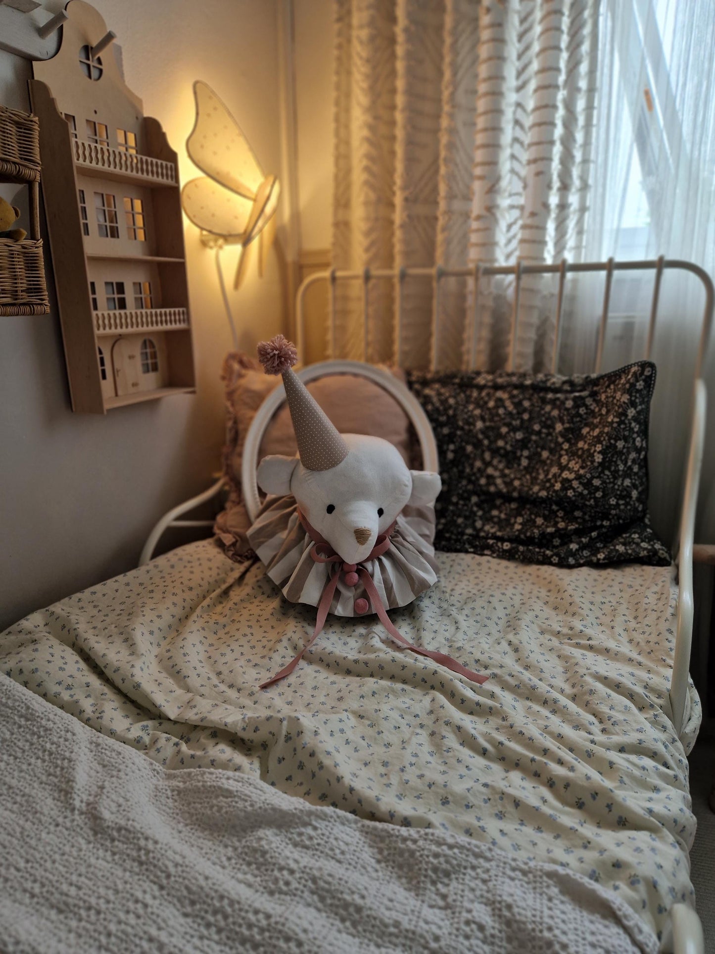 Circus Bear Head, Wall Mount Stuffed Animal Trophy