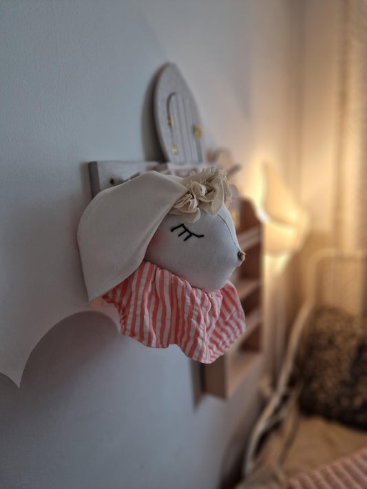 Circus Bunny Head decoration toy, Hanging Rabbit Trophy