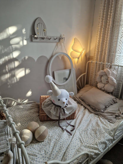 Circus Bear Head Decoration, Wall Mount Stuffed Animal