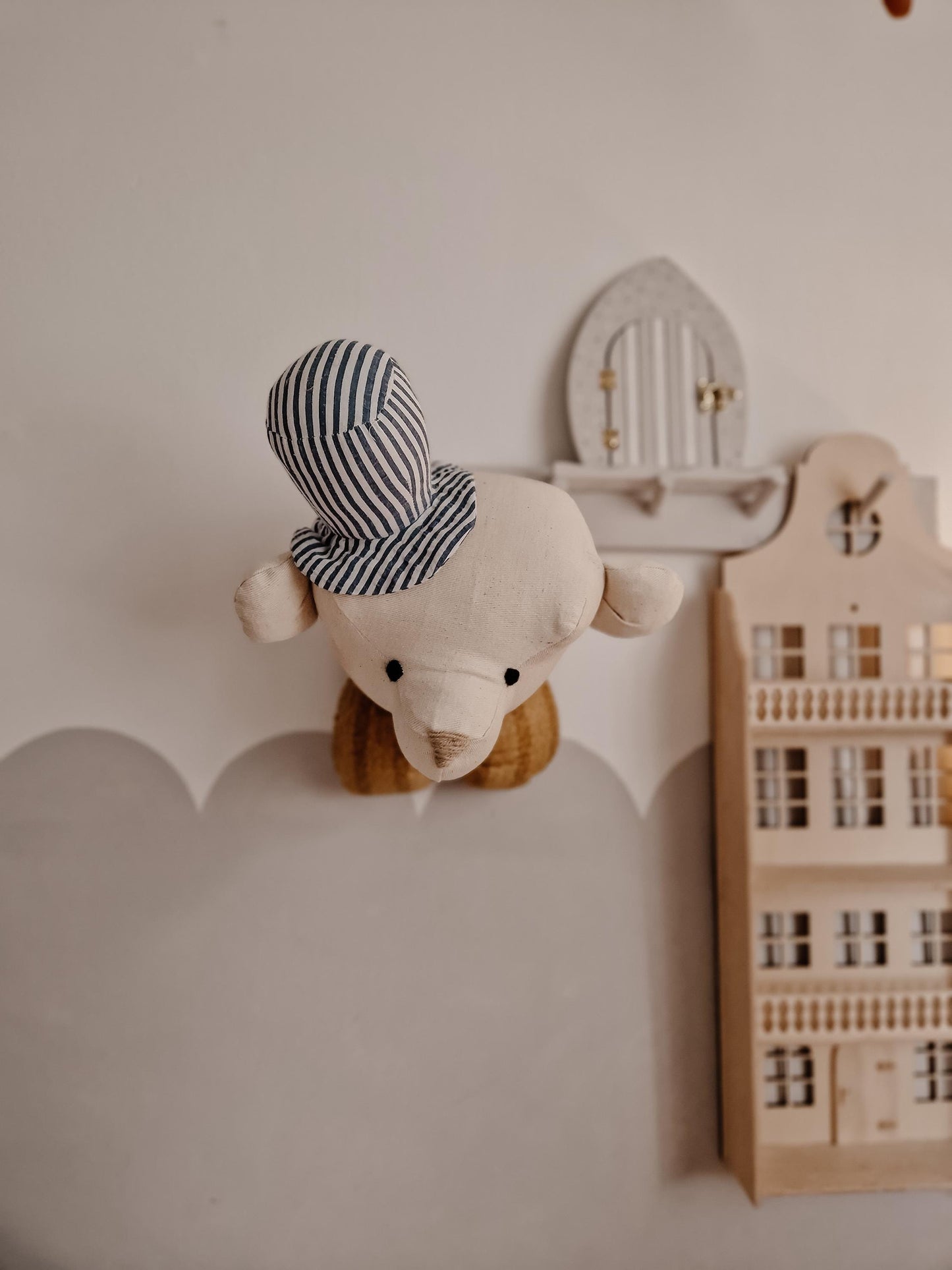 Circus Bear Head, Animal Wall Hanging Decoration