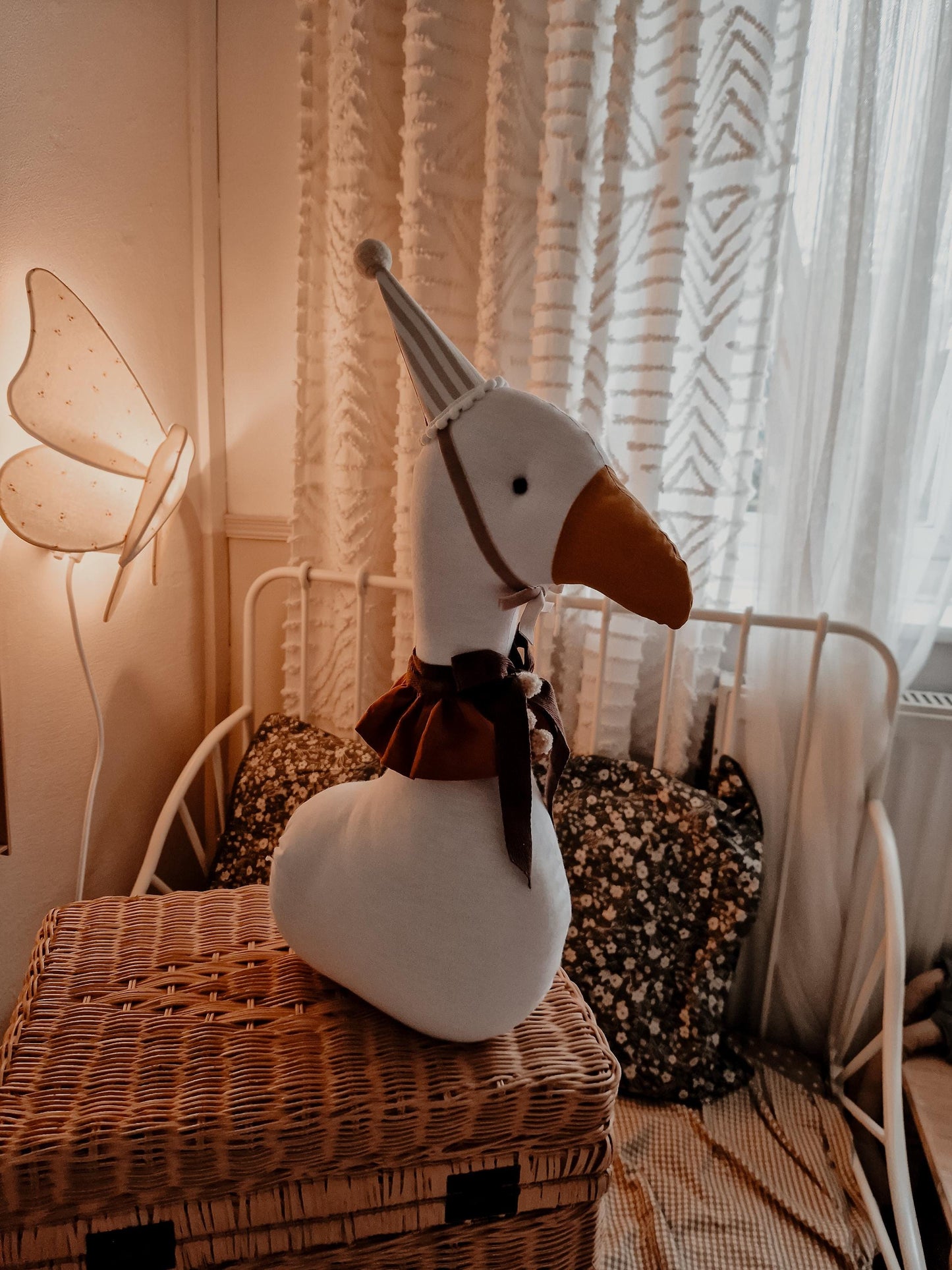Duck head nursery decor, wall Mount cotton duck
