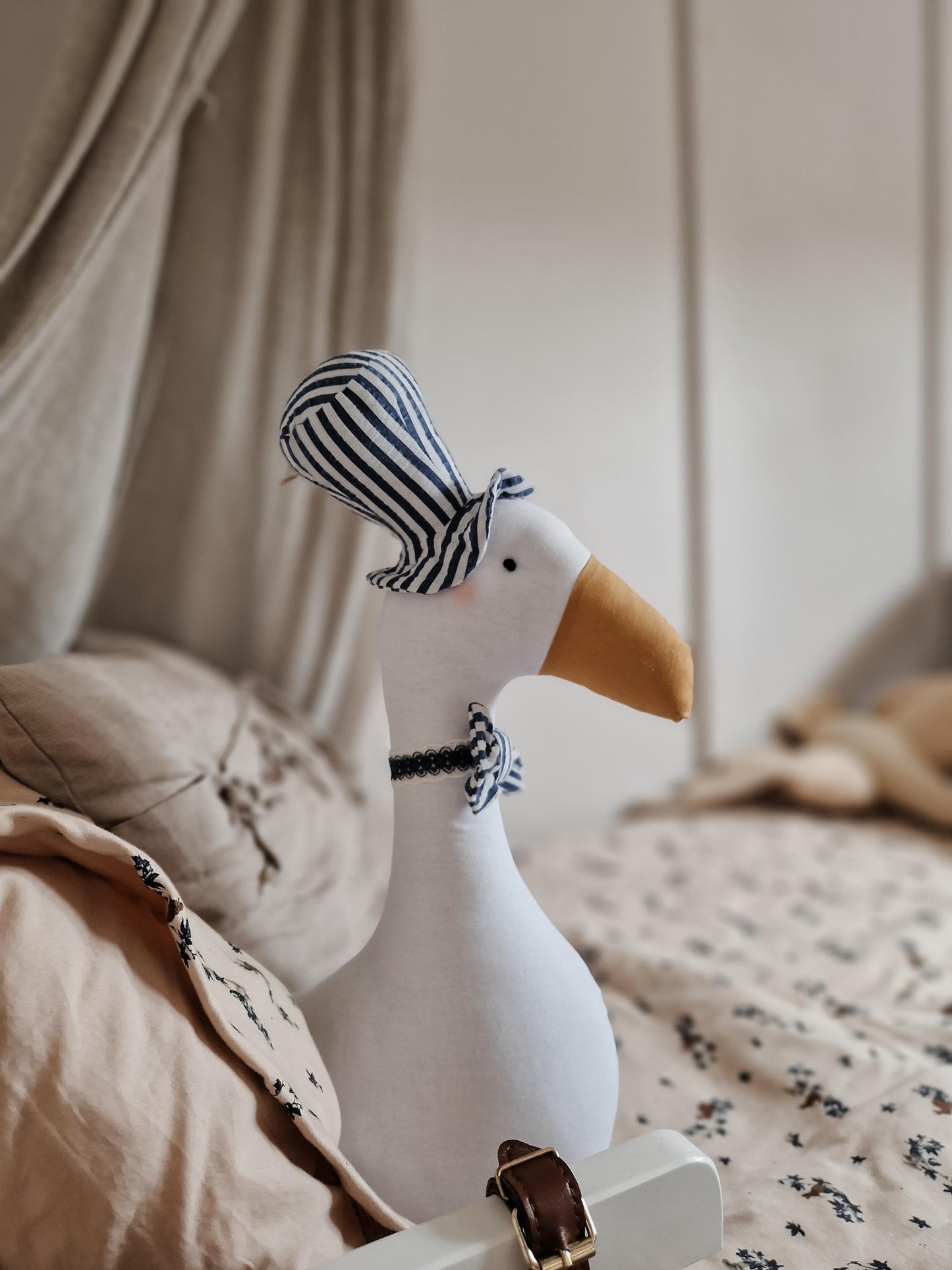 Wall Mount Cotton Duck Head, Circus Duck Stuffed Animal