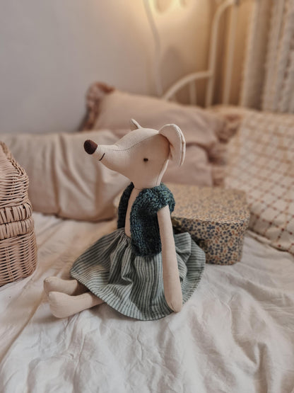 Circus Mouse nursery decor, Mouse doll pretending play