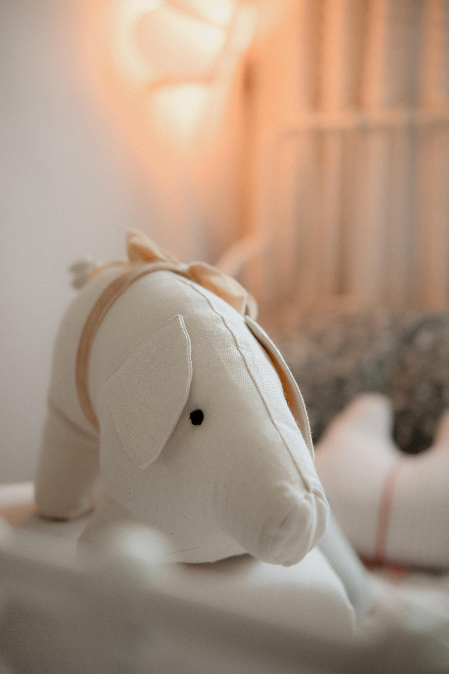 Beige Plush Pig Stuffed Animal, Cotton Pig Cushion