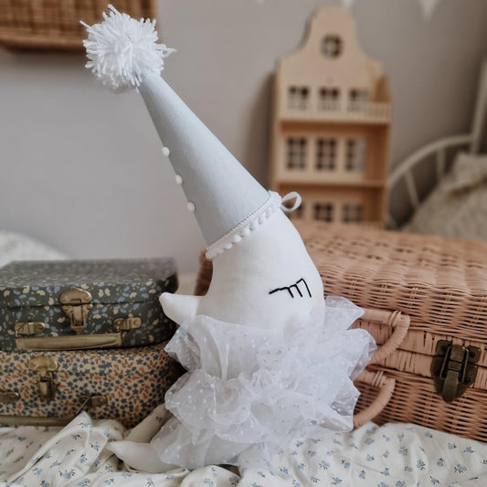 Hanging Moon decoration, Moon pillow with hat