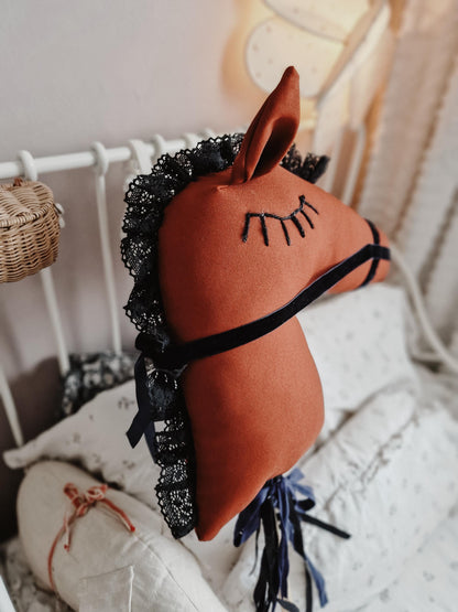 Brown Hobby Horse toy,  Interactive Riding Animal Toy