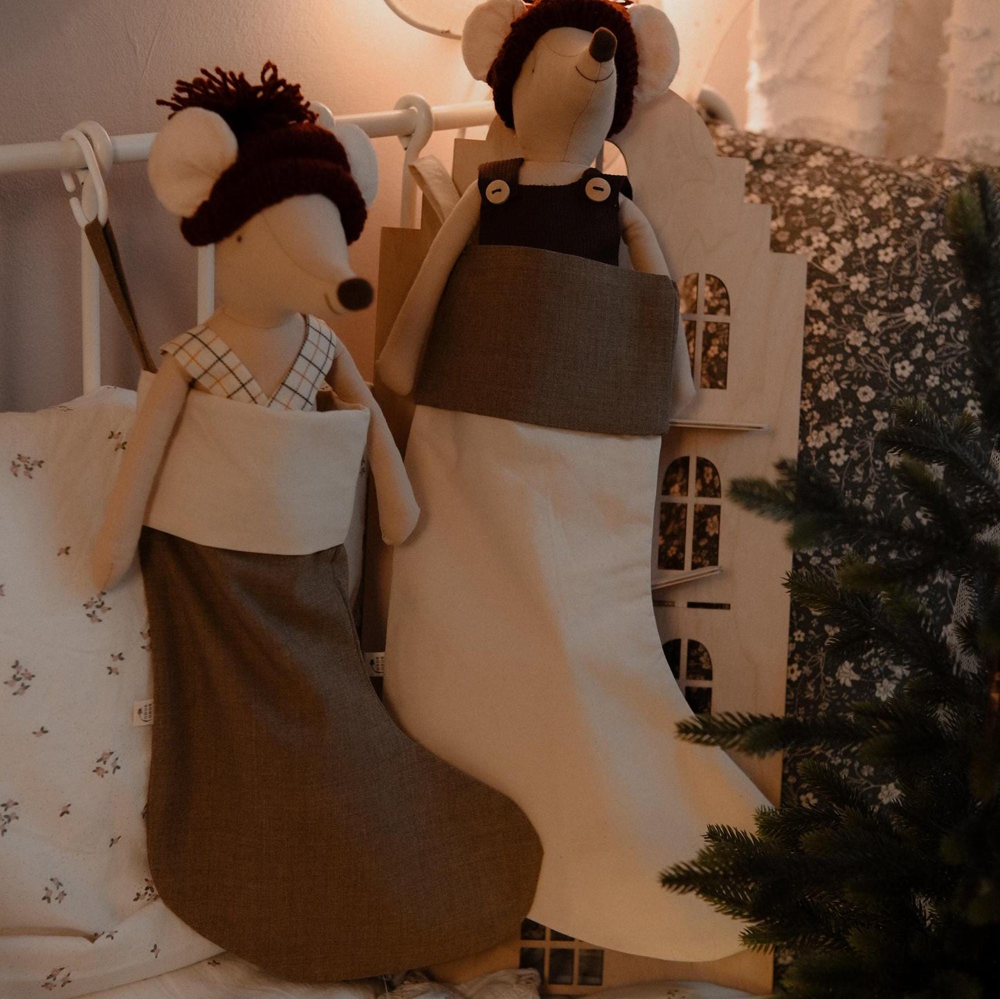 Christmas Stocking for Family, Festive Stocking Decoration