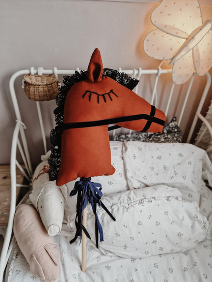 Brown Hobby Horse toy,  Interactive Riding Animal Toy