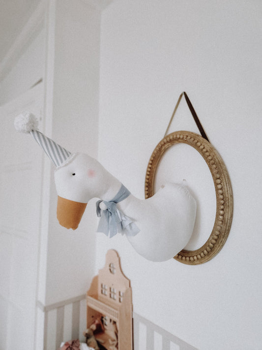 Circus Duck Wall Decor, Plush Duck Hanging Trophy