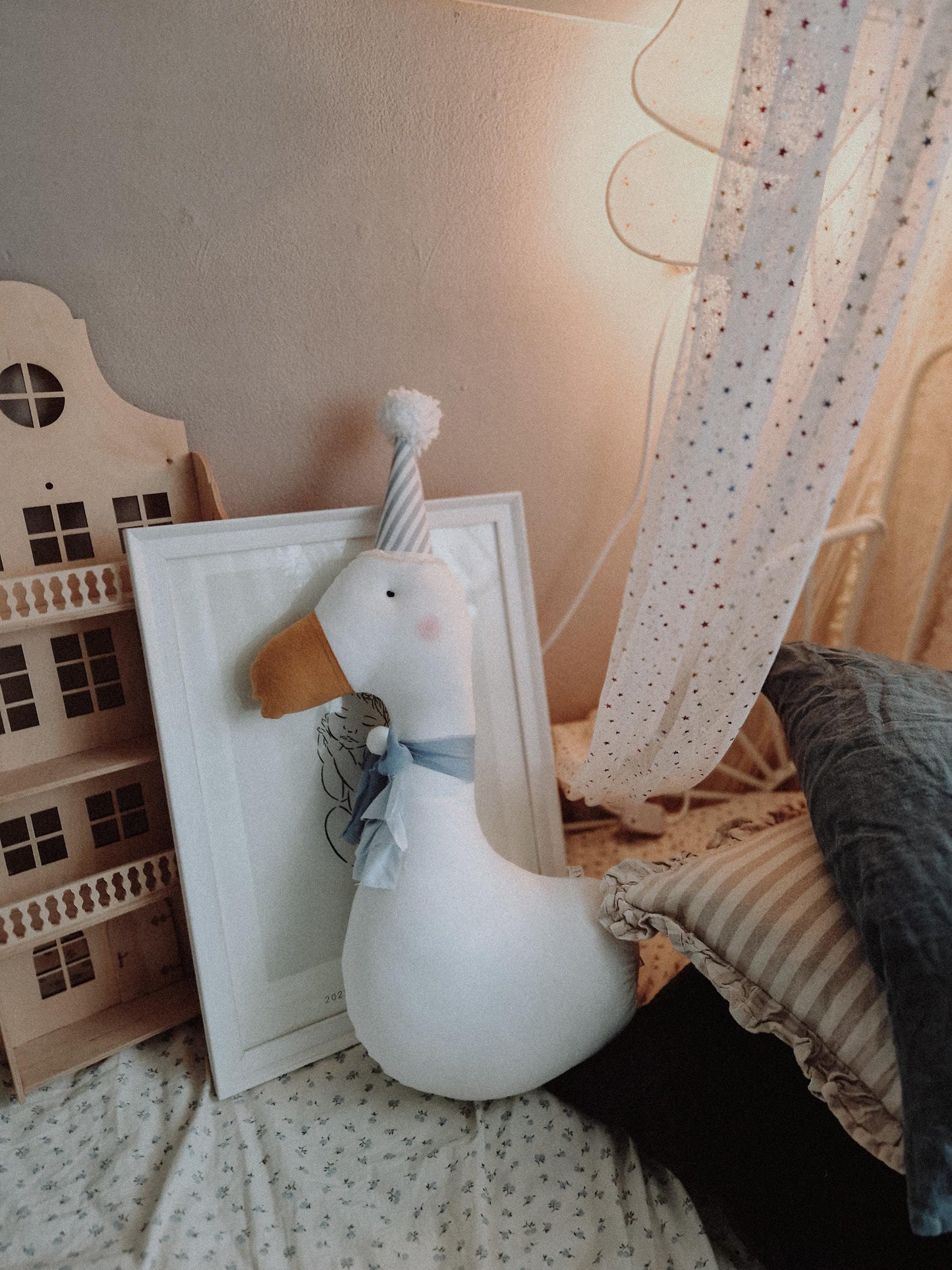 Circus Duck Wall Decor, Plush Duck Hanging Trophy